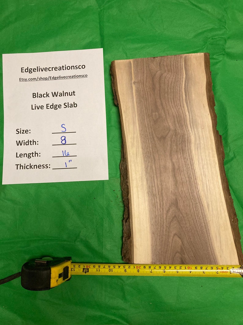 Black Walnut Live Edge Slabs, Craft Single Piece, Walnut Wood Chucks, Live Edge Slab, River Tables, Great for crafting or DIY Cutting Boards image 3