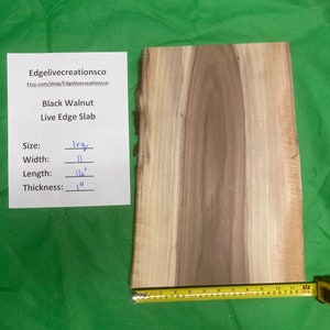 Black Walnut Live Edge Slabs, Craft Single Piece, Walnut Wood Chucks, Live Edge Slab, River Tables, Great for crafting or DIY Cutting Boards image 2