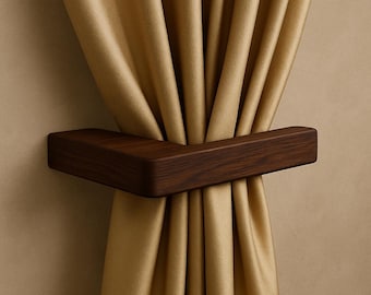 Luxury Curtain Tie Backs – Handmade Modern Wood Curtain Holdbacks