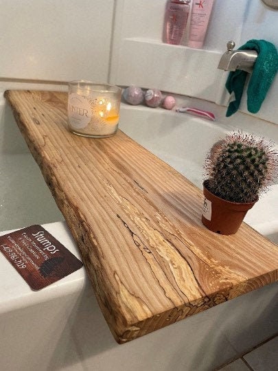 Miya Live Edge Solid Wood Bathtub Tray – Cara Concept Store