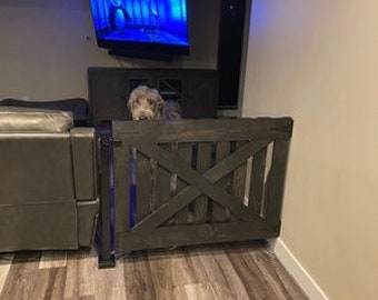 ANY SIZE Baby Dog Gate, Wood baby gate for stairs, farmhouse baby gate, pet gate, Custom gate, Any size gate, Handmade is USA, Swinging Gate