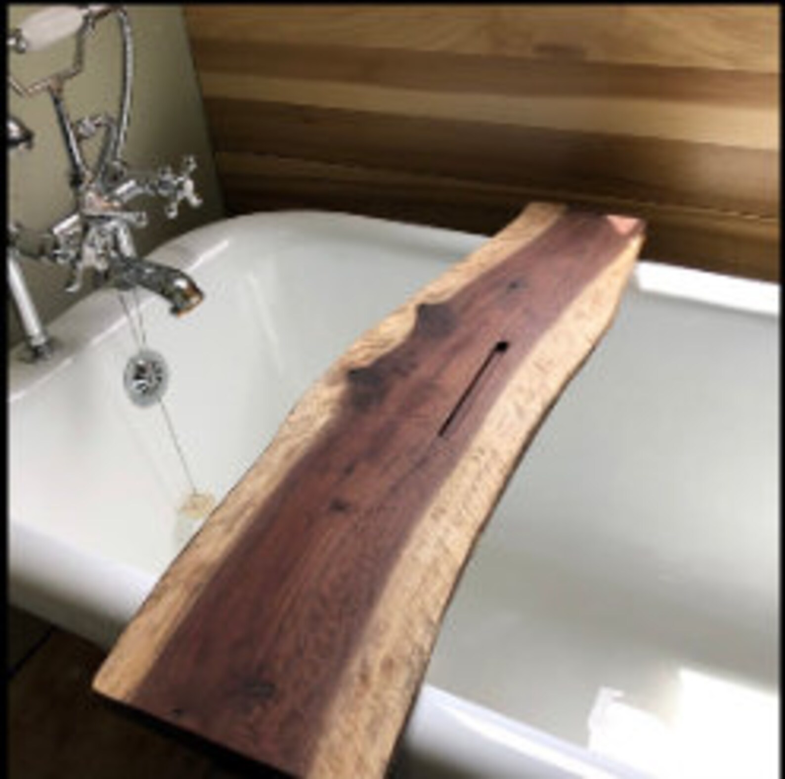 Live Edge Bathtub Tray Bathtub Tray Wood Bath Caddy Live Etsy Canada