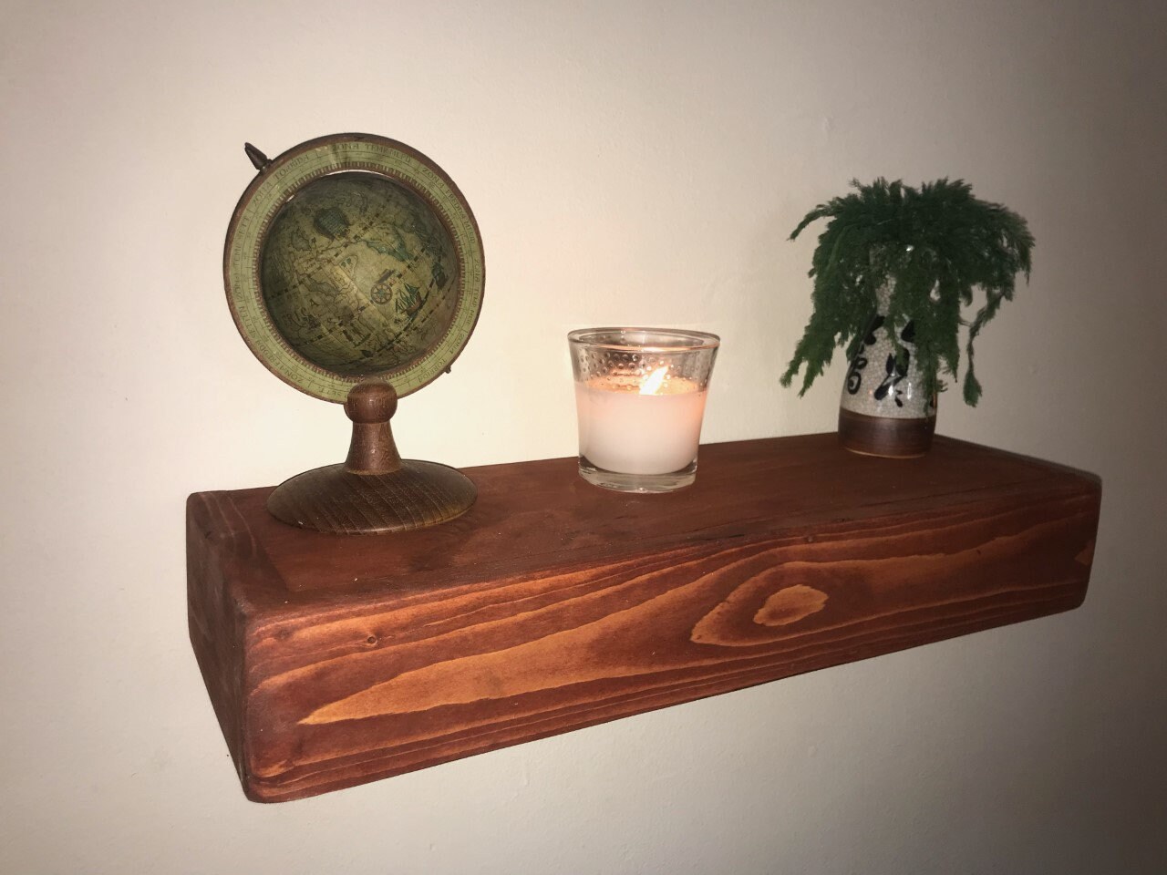 Rustic Floating Shelf Ledge Shelf Wooden Floating Shelf Etsy