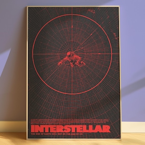 Interstellar Print, Christopher Nolan, Art Print, FILM LOVER gift, CINEPHILE poster