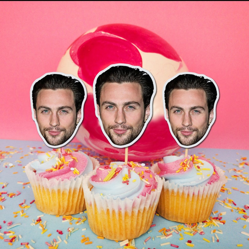 Johnson Cake Topper Aaron Taylor Johnson Cupcake Toppers: Handmade Movie Party Decorations ...