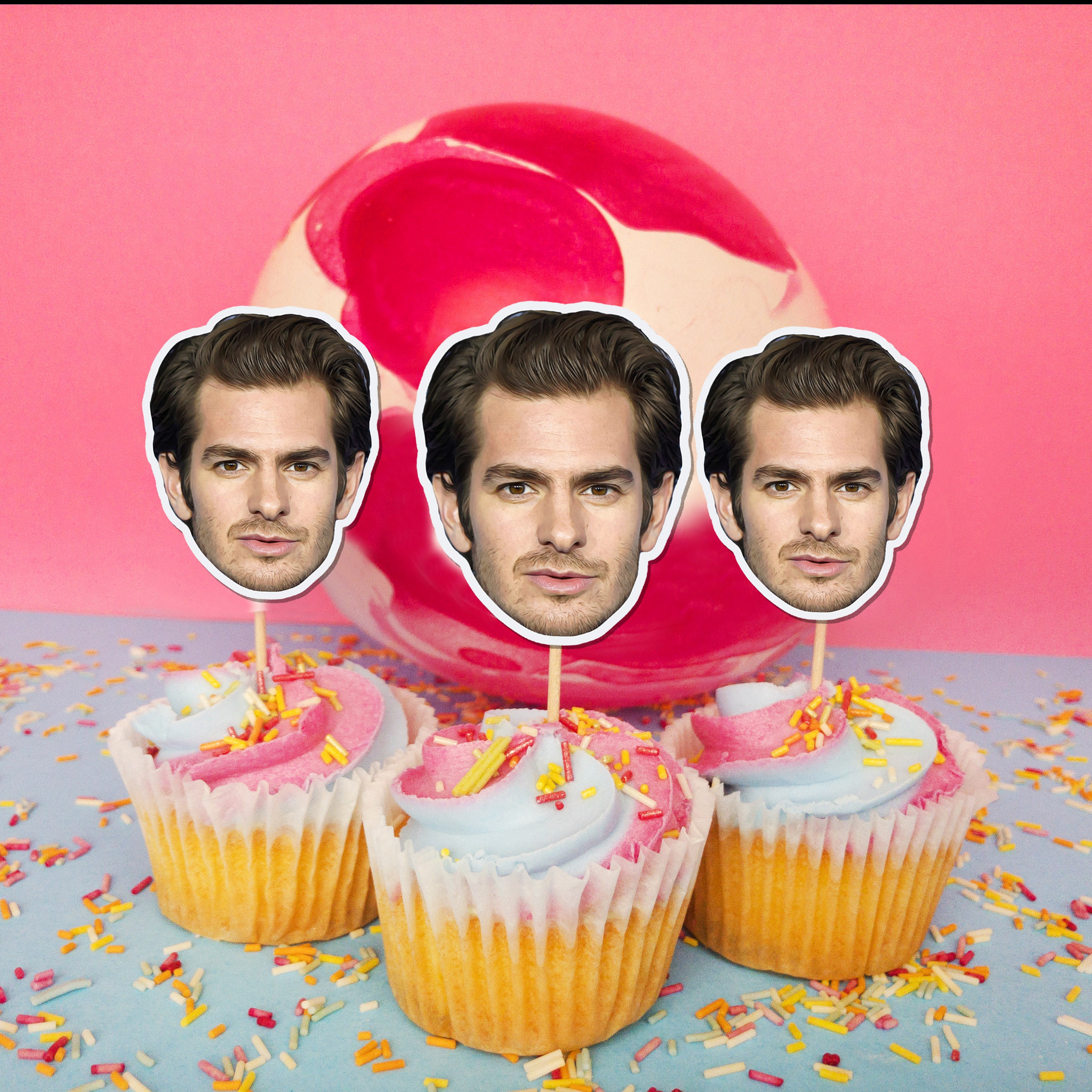 ANDREW GARFIELD Cupcake Toppers Birthday Cupcake Toppers Etsy