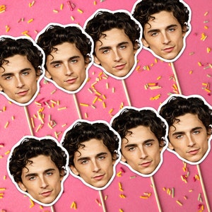 Timothée Chalamet Cupcake Toppers: Handmade Party Decorations