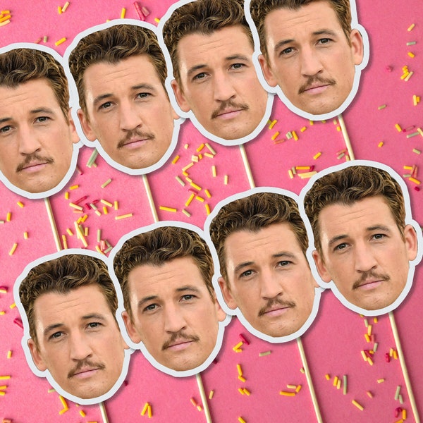 MILES TELLER Cupcake Toppers, Birthday Cupcake Toppers, Cupcake Toppers, Movie Party Decorations, Celebrity Cupcake