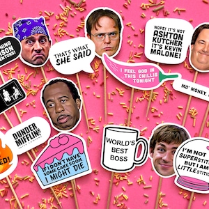 THE OFFICE Cupcake Toppers Pack of 16 The Office, Birthday Cupcake Toppers, Funny Cupcake Toppers, TV Party Decorations,