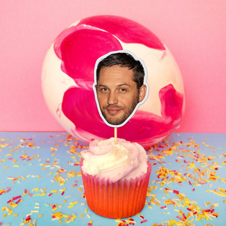 TOM HARDY Cupcake Toppers Birthday Cupcake Toppers Cupcake - Etsy