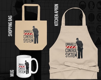 Colección Umarell: Delantal de cocina, taza y bolsa de tela / Divertido regalo italiano para la jubilación / Recuerdo de Bolonia / Regalo sarcástico para chefs y abuelos