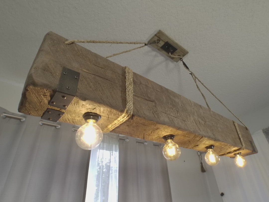 Vormen Medic Effectiviteit Custom Made to Order Rustic Barn Beam Hanging Chandelier Lamp - Etsy
