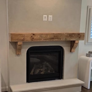 Corbels for Fireplace Mantel or Shelf  Rustic Solid Wood Handmade Sold in Pairs Country Lodge Log Cabin Look