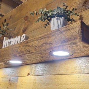 Wall Mounted Farmhouse Rustic Wood Vanity Lamp for Bathroom