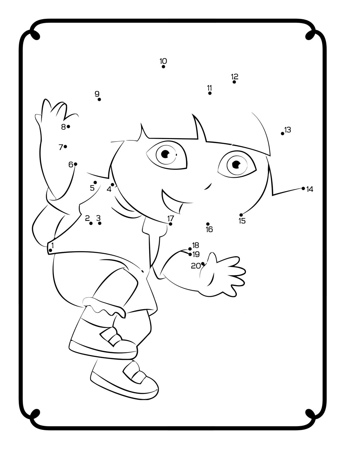 Dora The Explorer Activity Book Premium Coloring Dot To Dot | Etsy