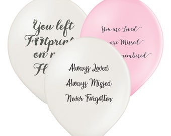 Always Loved, Never Forgotten Balloons (Funeral, Memorial, Remembrance, Biodegradable)