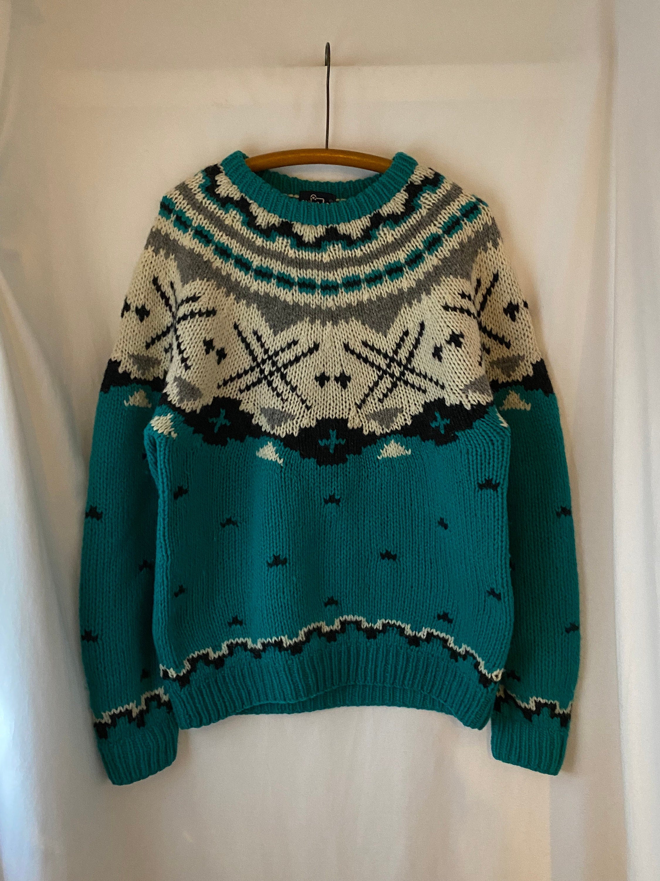 XL-XXL | Vintage 80s-90s Woolrich Wool Nordic Ski Sweater - Etsy