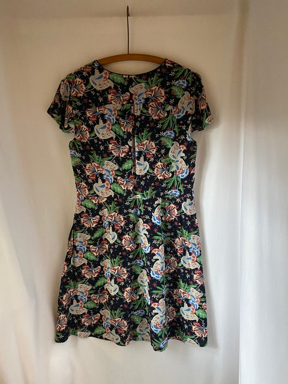 Sz 6 | Floral/paisley-print sundress with button … - image 3