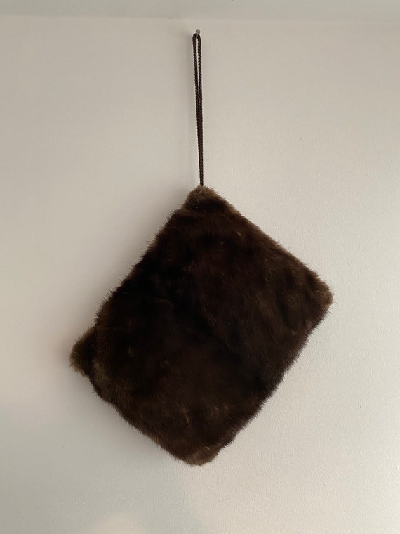 AS IS | Mink muff with wrist cord, hidden zipper … - image 1