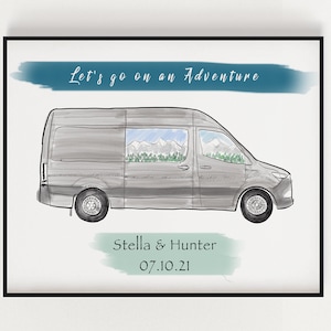 Custom Sprinter Van Personalized Print DIGITAL Wall Art Print Wall Decor PRINTABLE INSTANT Download Mountain Colorado