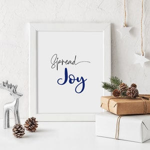 Verbreiten Sie Freude Weihnachten Urlaub Art Be Merry Holiday Art DIGITALER Download Wand Dekor DRUCKBARE Kunst Instant Download Wandkunst