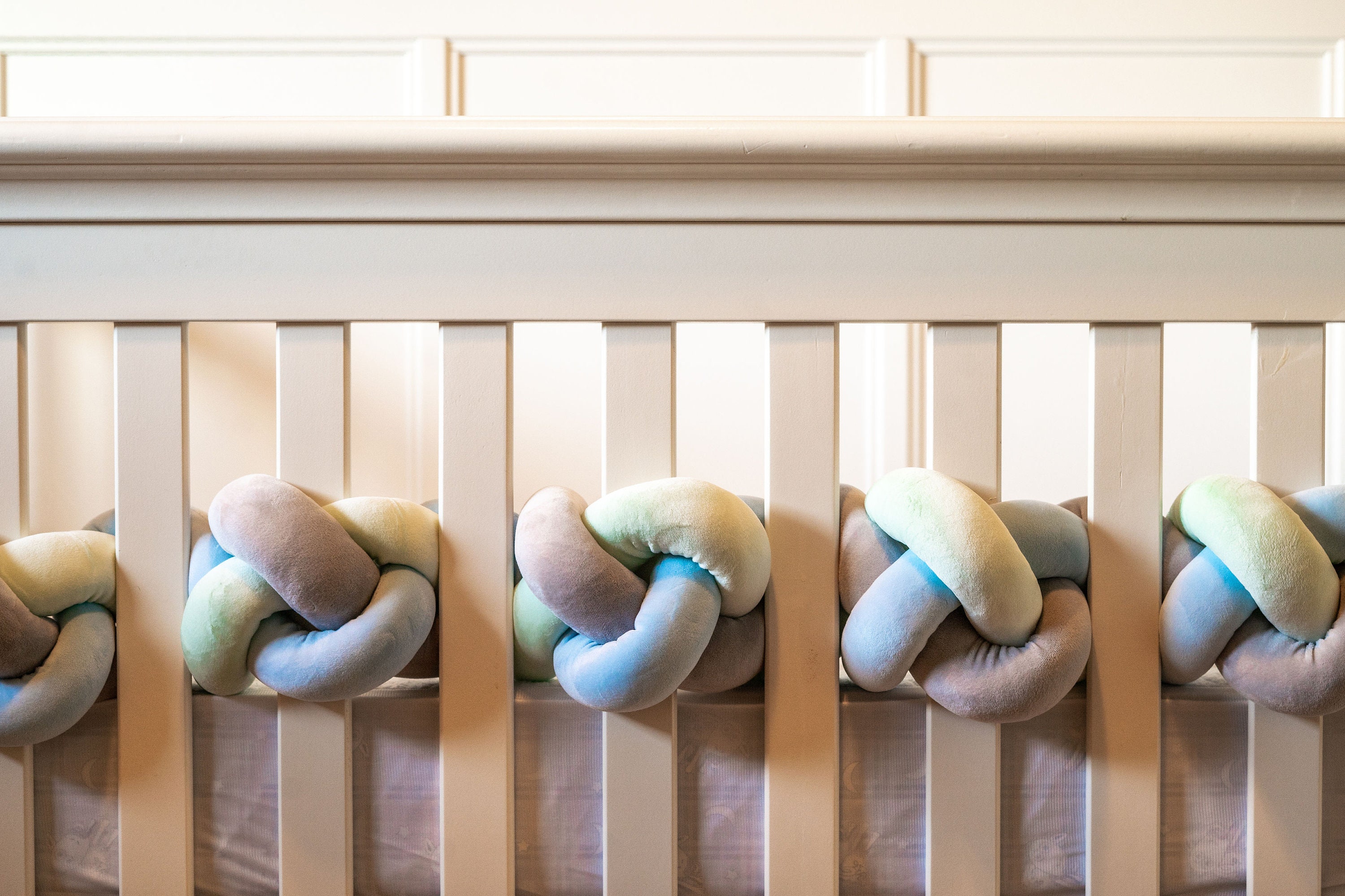 Braided Crib Bumper Knotted Cushion for Seat or Room Etsy