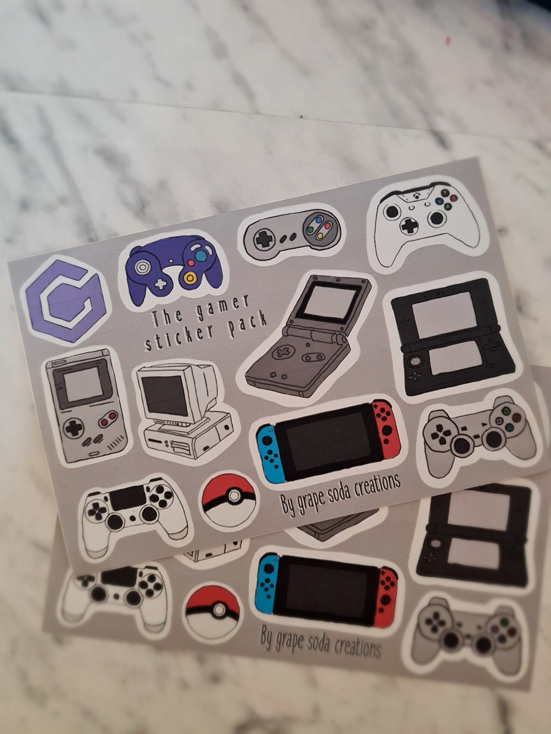 Retro Gaming Sticker Pack Rainbow Stickers Aesthetic Etsy