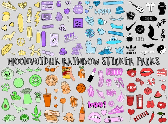 Individual Rainbow Aesthetic Sticker Pack, Die Cut, Journalling Scrapbook  Supplies, Stickerbomb, Birthday Gifts, Decorative Paper Peel Off