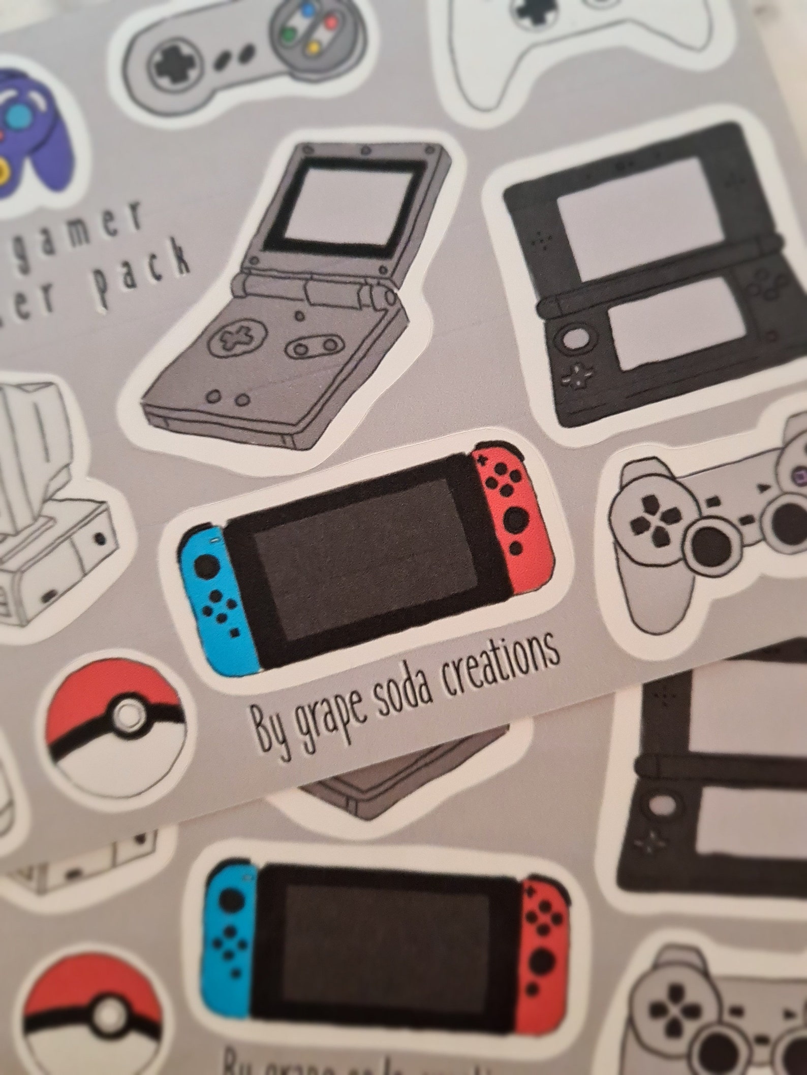 Retro Gaming Sticker Pack Rainbow Stickers Aesthetic Etsy