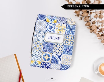 Custom Mediterranean Tile Bible Cover | Personalized Christian Gift