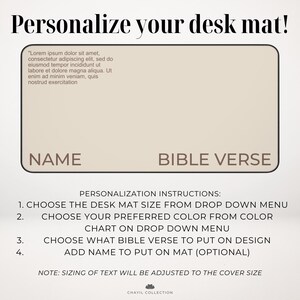 Custom Desk Mat | Scripture Mouse Pad Gaming | Christian Bible Verse Design | Desk Accessories | Custom Desk Pad image 3