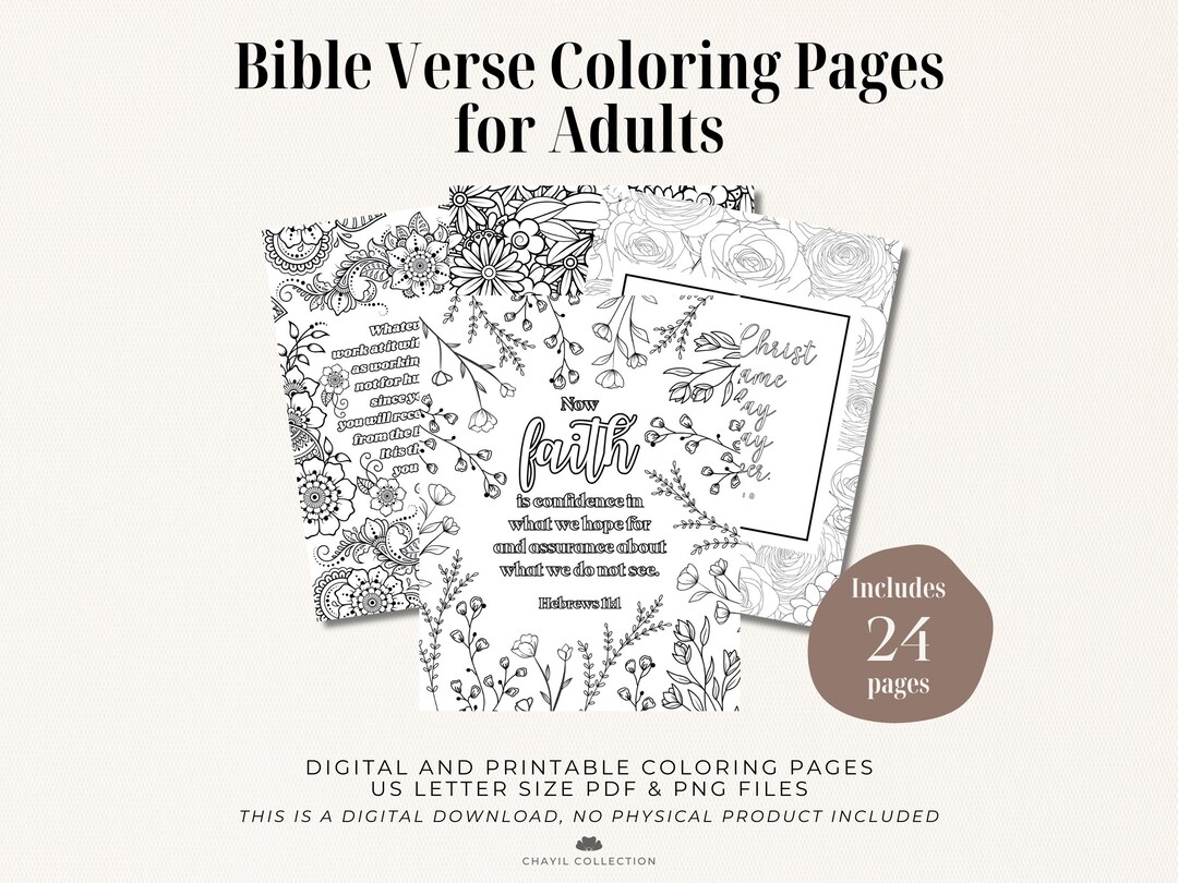 Bible Verse Coloring Pages for Adults | Christian Coloring Book ...