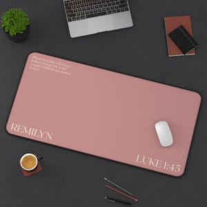 Custom Desk Mat | Scripture Mouse Pad Gaming | Christian Bible Verse Design | Desk Accessories | Custom Desk Pad image 7