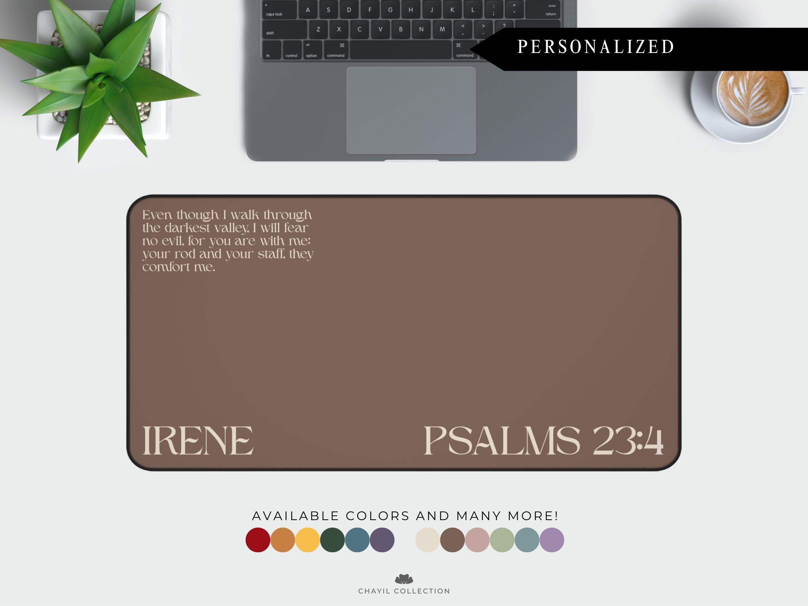 Custom Desk Mat | Scripture Mouse Pad Gaming | Christian Bible Verse Design | Desk Accessories | Custom Desk Pad