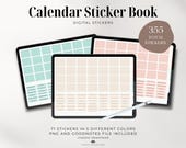 Calendar Digital Stickerbook | 355 Digital Printable Stickers | Planning Widgets | Digital Planner App | Sticker Dates | Goodnotes Widgets