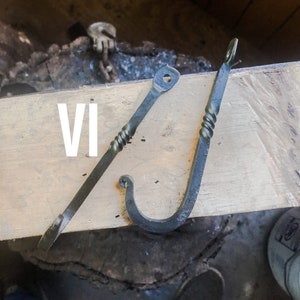 J Hook / Hand Forged / Twisted / Coat Hook / Wall Decor / Porch Hook / Deco / Rustic