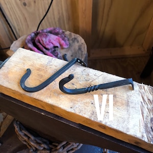 Hand Forged Ceiling Hooks / Mantle Hooks / J hook / Cabinet Hook / Mug Cup Hook / Hand forged / Iron shelf hook / Decorative