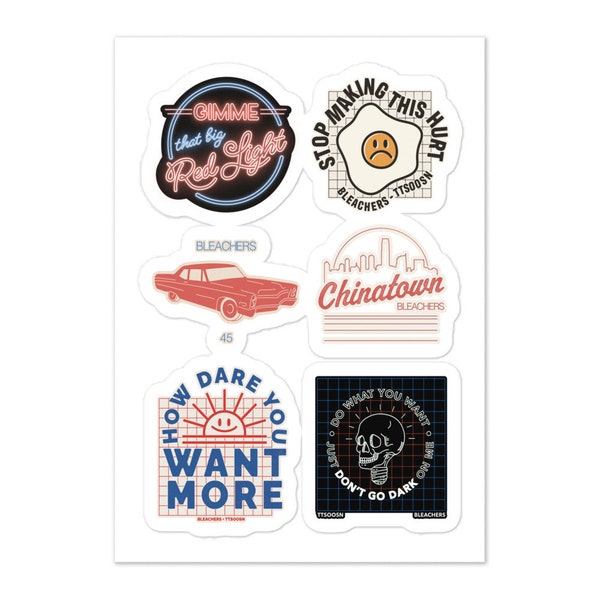 Take the Sadness Out of Saturday Night - Bleachers Sticker Sheet