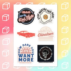 Take the Sadness Out of Saturday Night - Bleachers Inspired Sticker Sheet