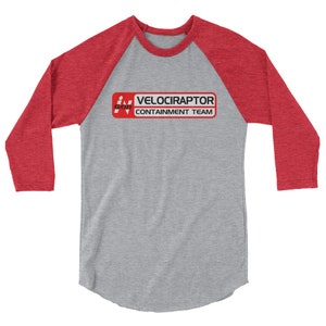 Velociraptor Containment Team - 3/4 sleeve raglan shirt