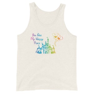 Rainbow Disneyland - You Are My Happy Place - Unisex Tank Top