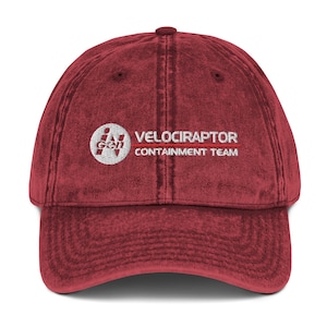 Velociraptor Containment Team - Vintage Cotton Twill Cap