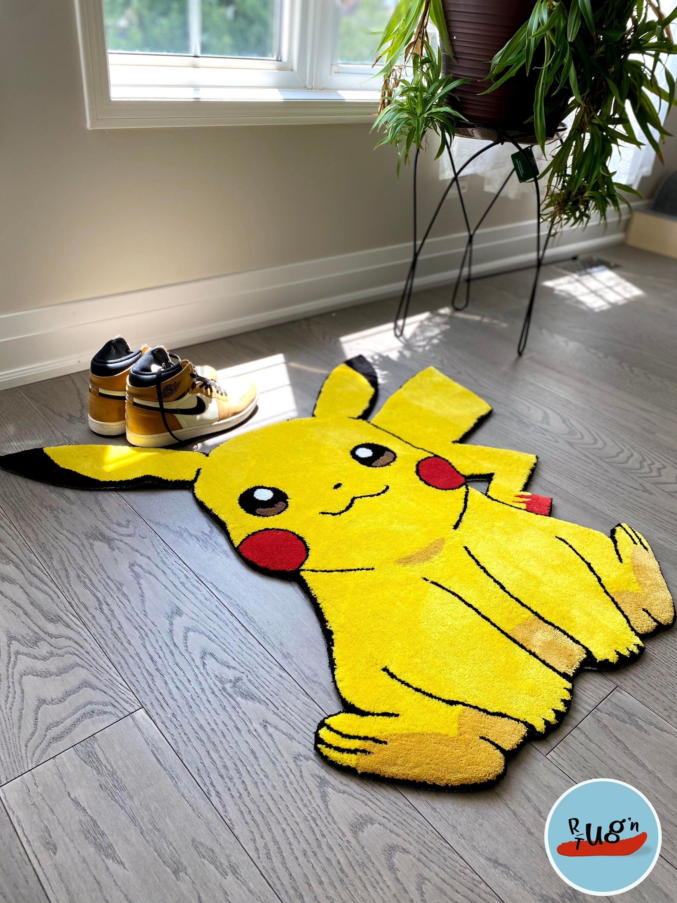 Pikachu Rug Pokémon Rug All Acryllic New Zealand Wool | Etsy