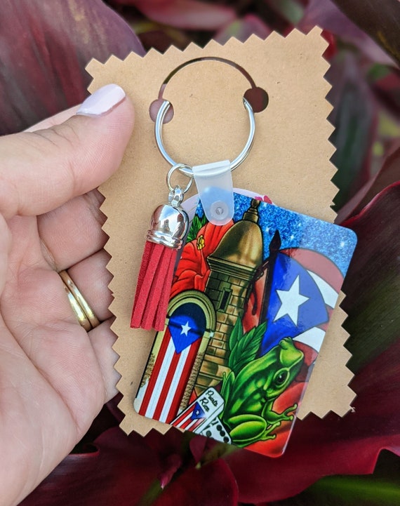 Puerto Rico Keychain Etsy