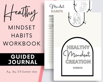 Healthy Mindset Guided Journal: 12 Habits Workbook (Printable)