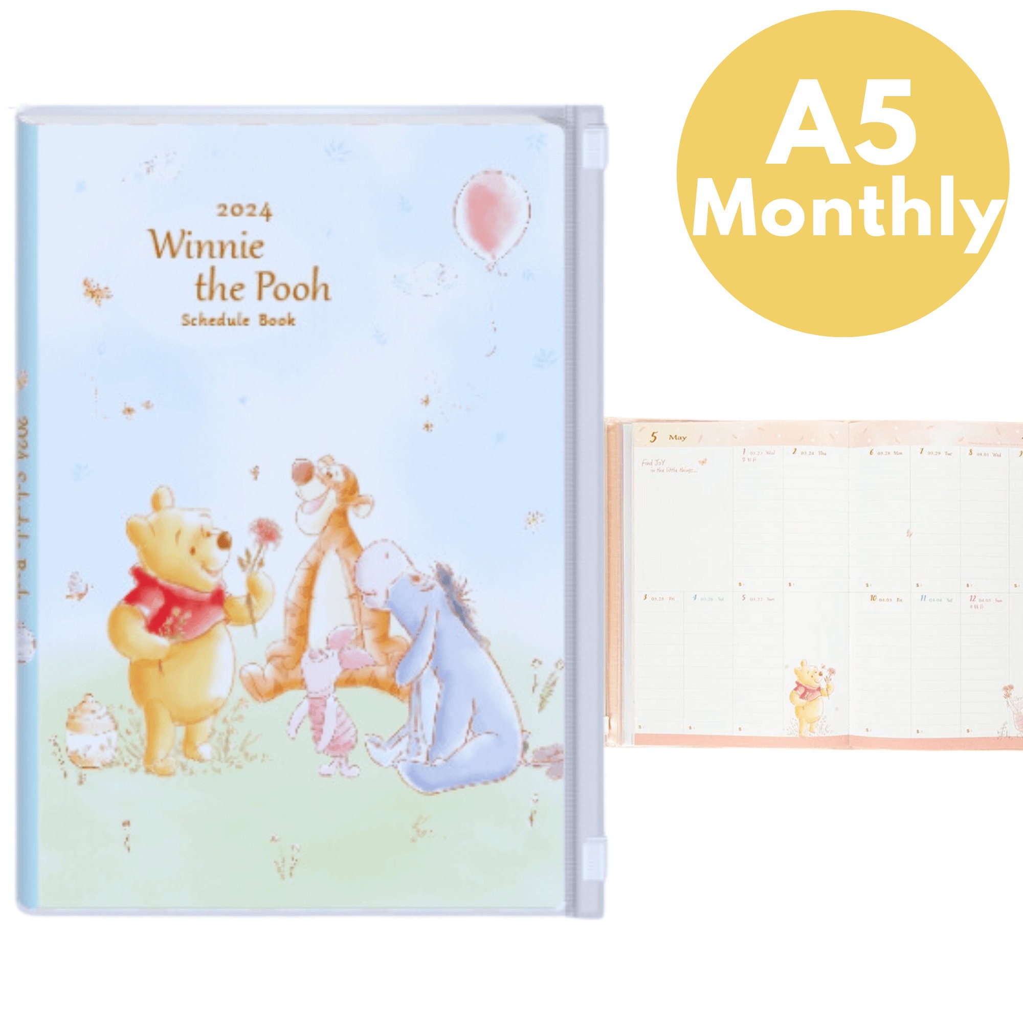 2023-2024-winnie-the-pooh-5x8-a5-weekly-planner-agenda-etsy-canada