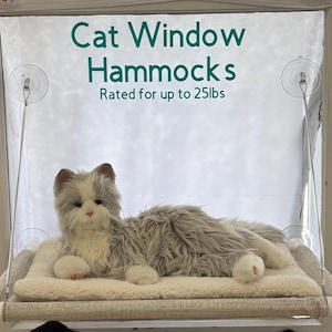 Cat Window Hammock with matching kneading pillow - Greige