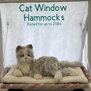 Cat Window Hammock with matching biscuit pillow - Static