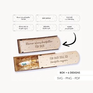 Laserdatei Geschenkbox Geldgeschenk SVG EPS PDF Geschenkverpackung Geburtstag Geschenkschachtel Gutschein Laser Cut Digitaler Download 611