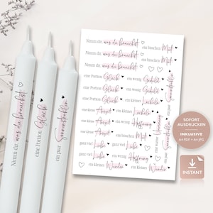 Candle tattoos Take what you need | PDF template for candles water slide film I Candle tattoo stick candles | Candle decorating v2